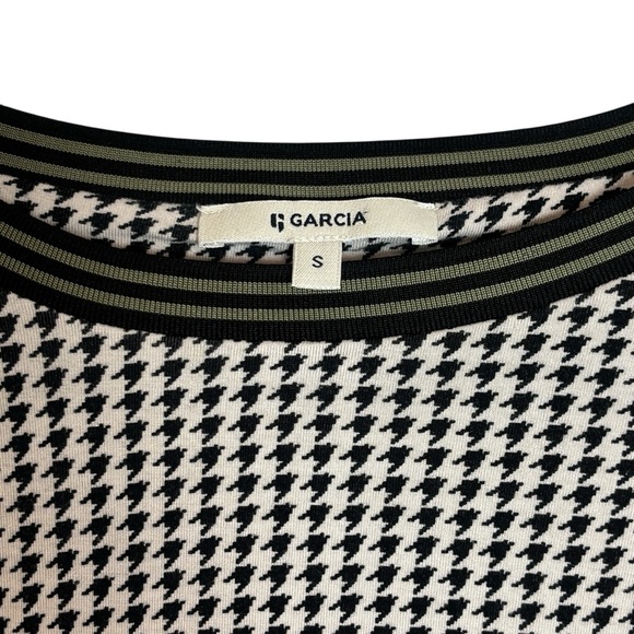 Garcia Shirt Women's Size Small Houndstooth Short Sleeve - Picture 2 of 5